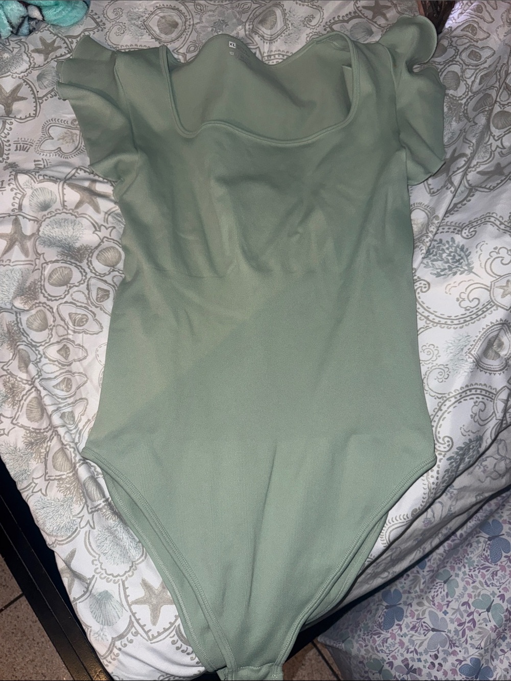 Sage Green Flutter Sleeve Bodysuit